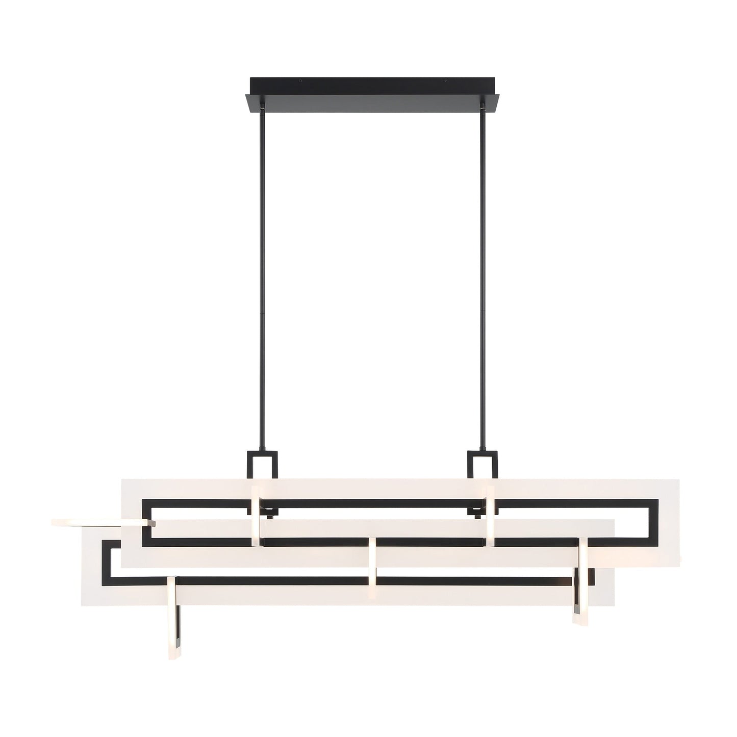 Inizio LED Linear Pendant Light in Black (Large).