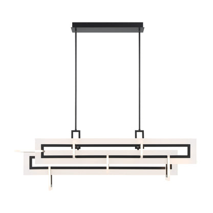 Inizio LED Linear Pendant Light in Black (Large).
