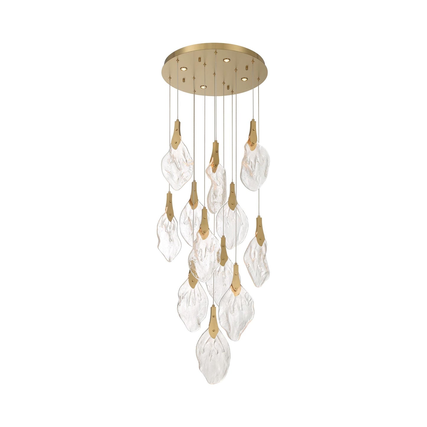 Jateo LED Chandelier in Gold (16-Light).