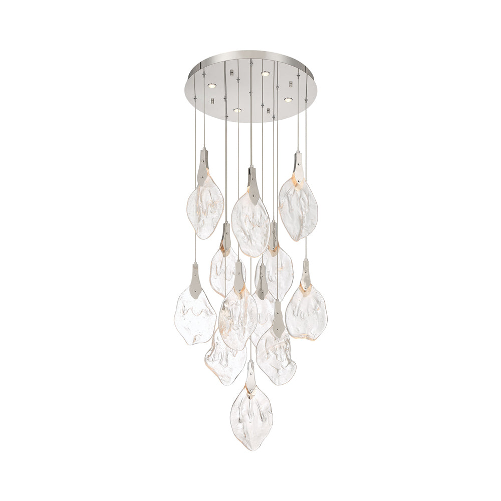 Jateo LED Chandelier in Polished Nickel (16-Light).
