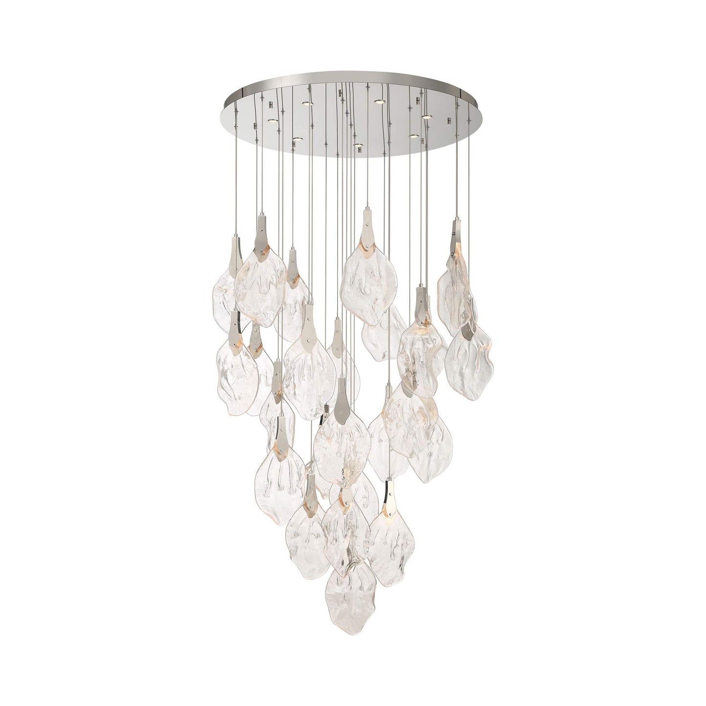 Jateo LED Chandelier in Polished Nickel (33-Light).