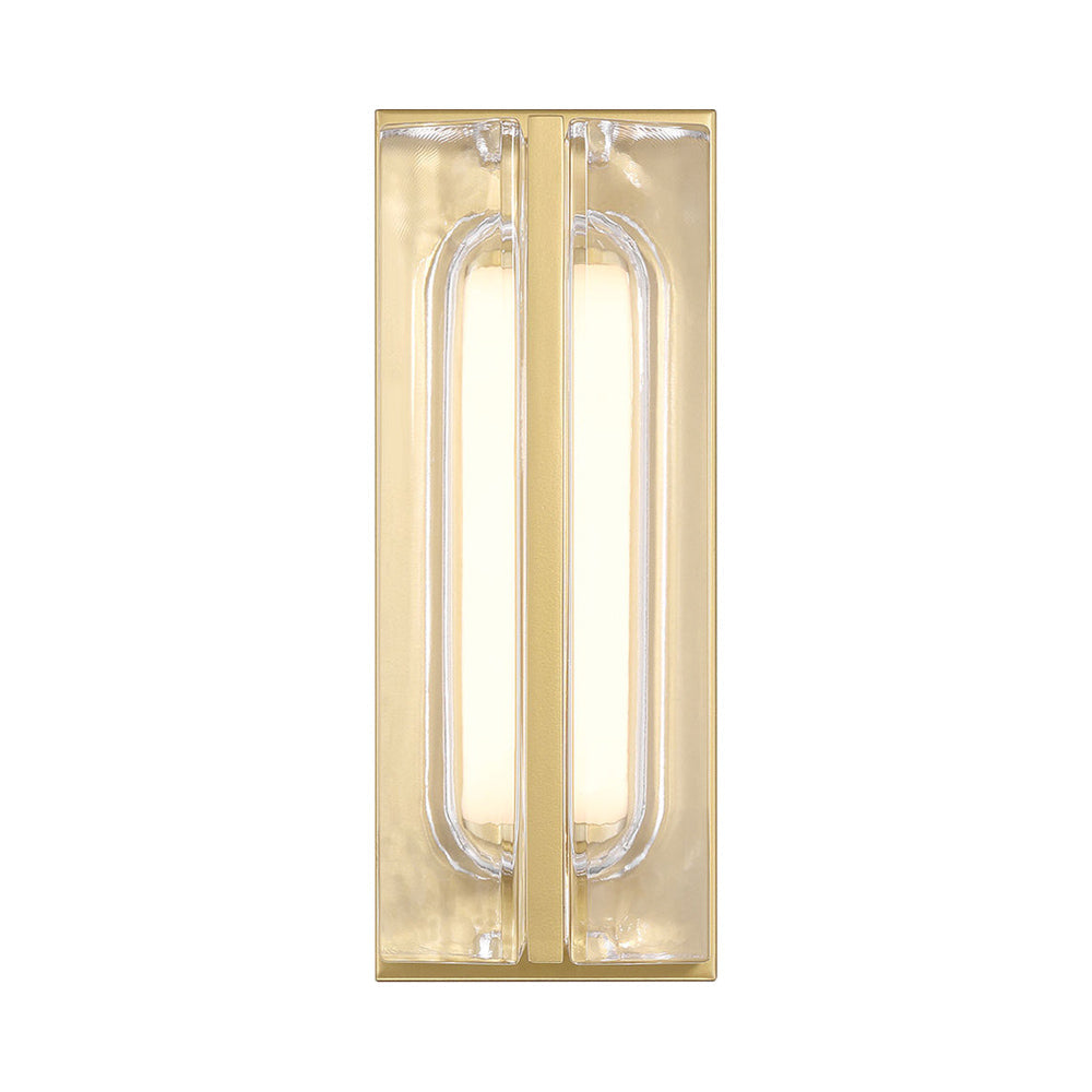 Langferd Outdoor LED Wall Light in Gold (12-Inch).