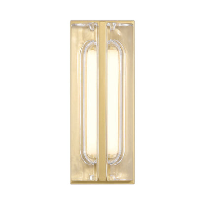 Langferd Outdoor LED Wall Light in Gold (12-Inch).