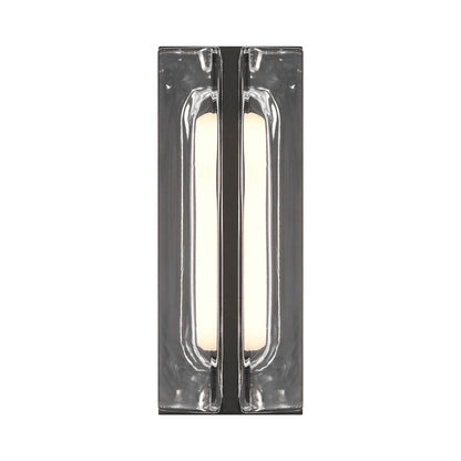 Langferd Outdoor LED Wall Light in Matte Black (12-Inch).