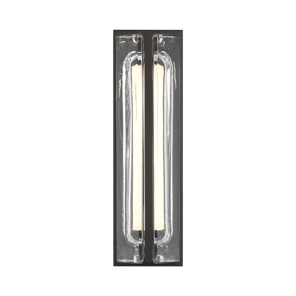 Langferd Outdoor LED Wall Light in Matte Black (16-Inch).