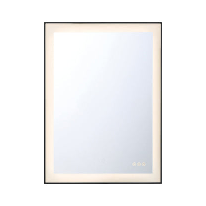 Lenora LED Wall Mirror in Black (22-Inch).