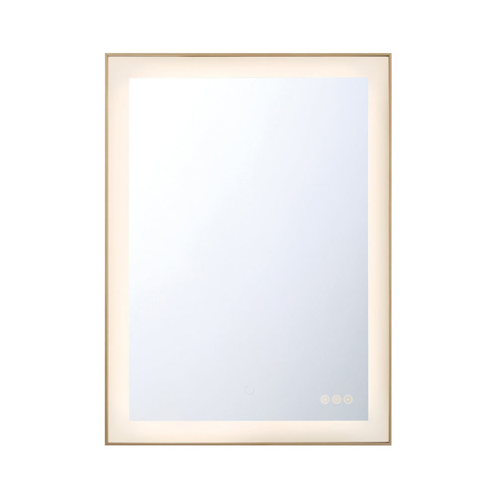Lenora LED Wall Mirror in Gold (22-Inch).