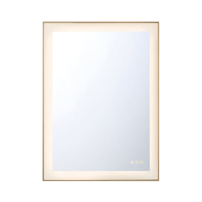 Lenora LED Wall Mirror in Gold (22-Inch).