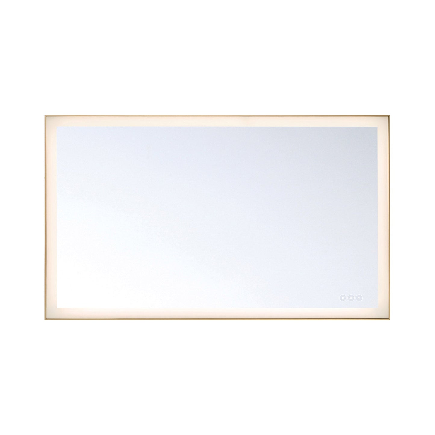Lenora LED Wall Mirror in Gold (54-Inch).