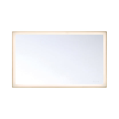Lenora LED Wall Mirror in Gold (54-Inch).