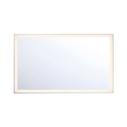 Lenora LED Wall Mirror in Silver (54-Inch).