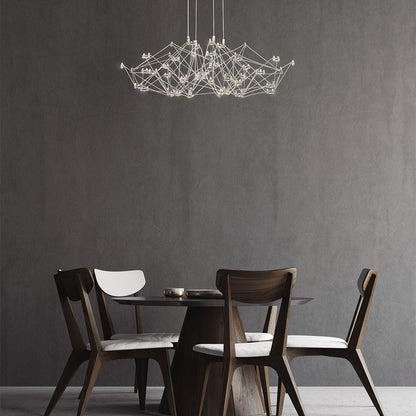 Leonardelli LED Chandelier in living room.