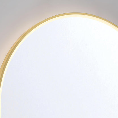 Linden LED Wall Mirror in Detail.