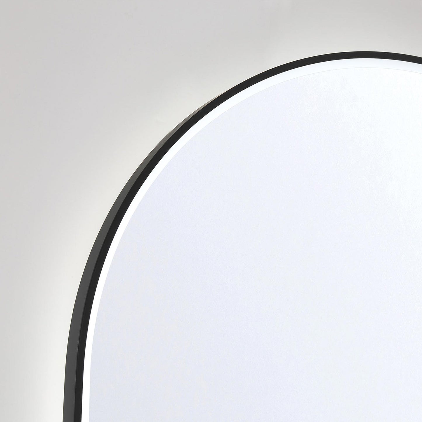 Linden LED Wall Mirror in Detail.