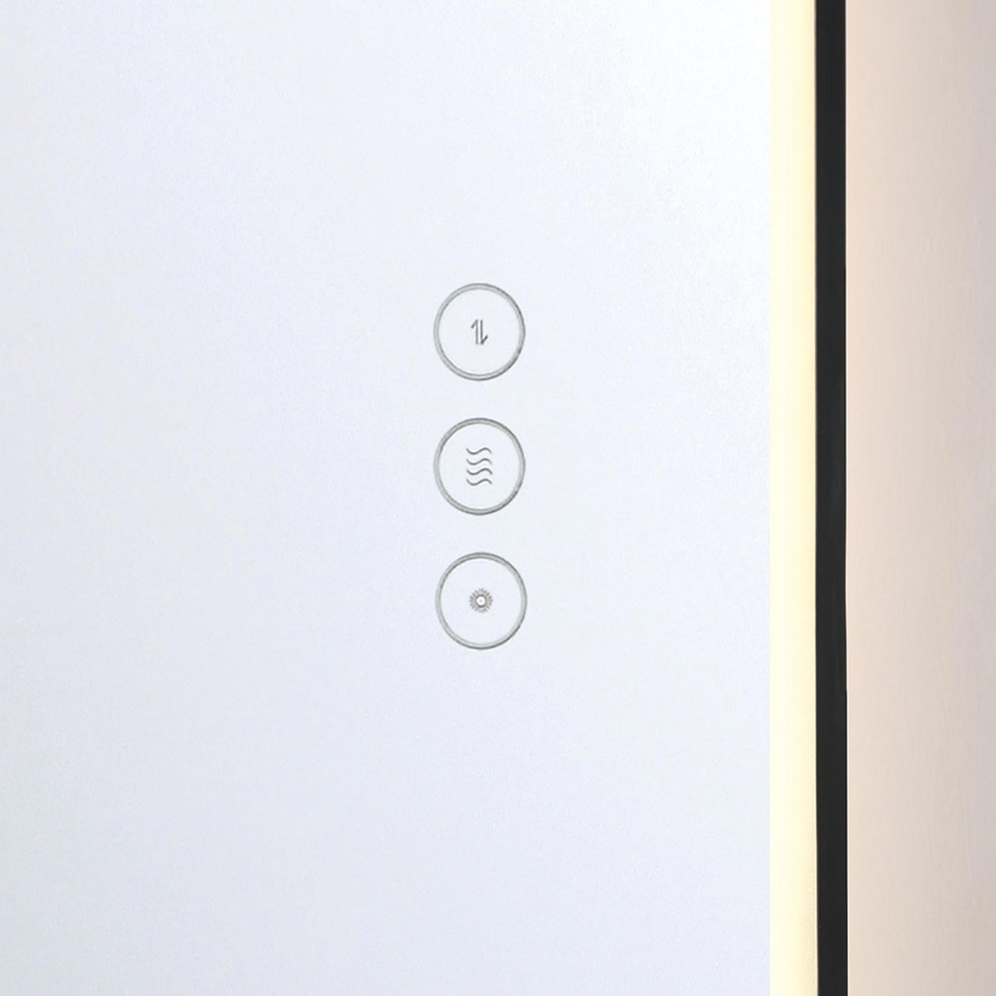 Linden LED Wall Mirror in Detail.