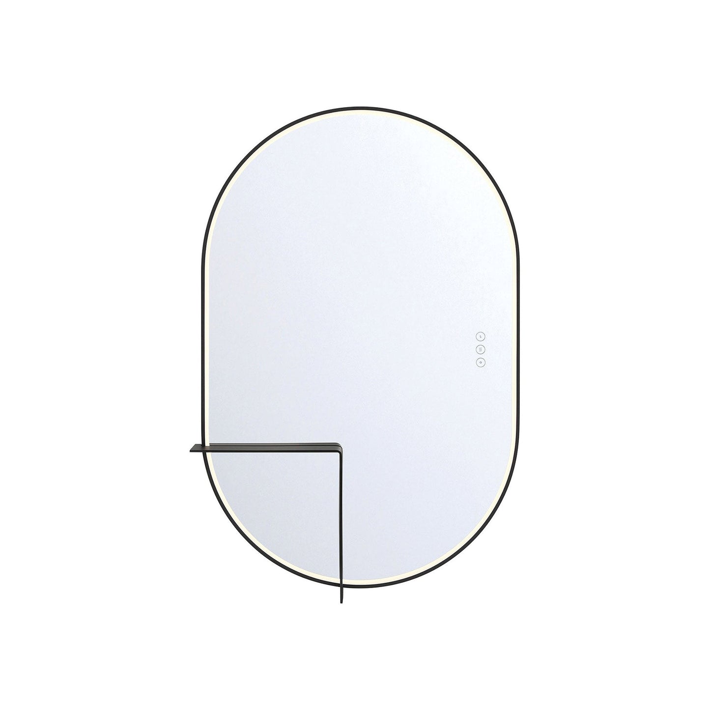 Linden LED Wall Mirror in Detail.