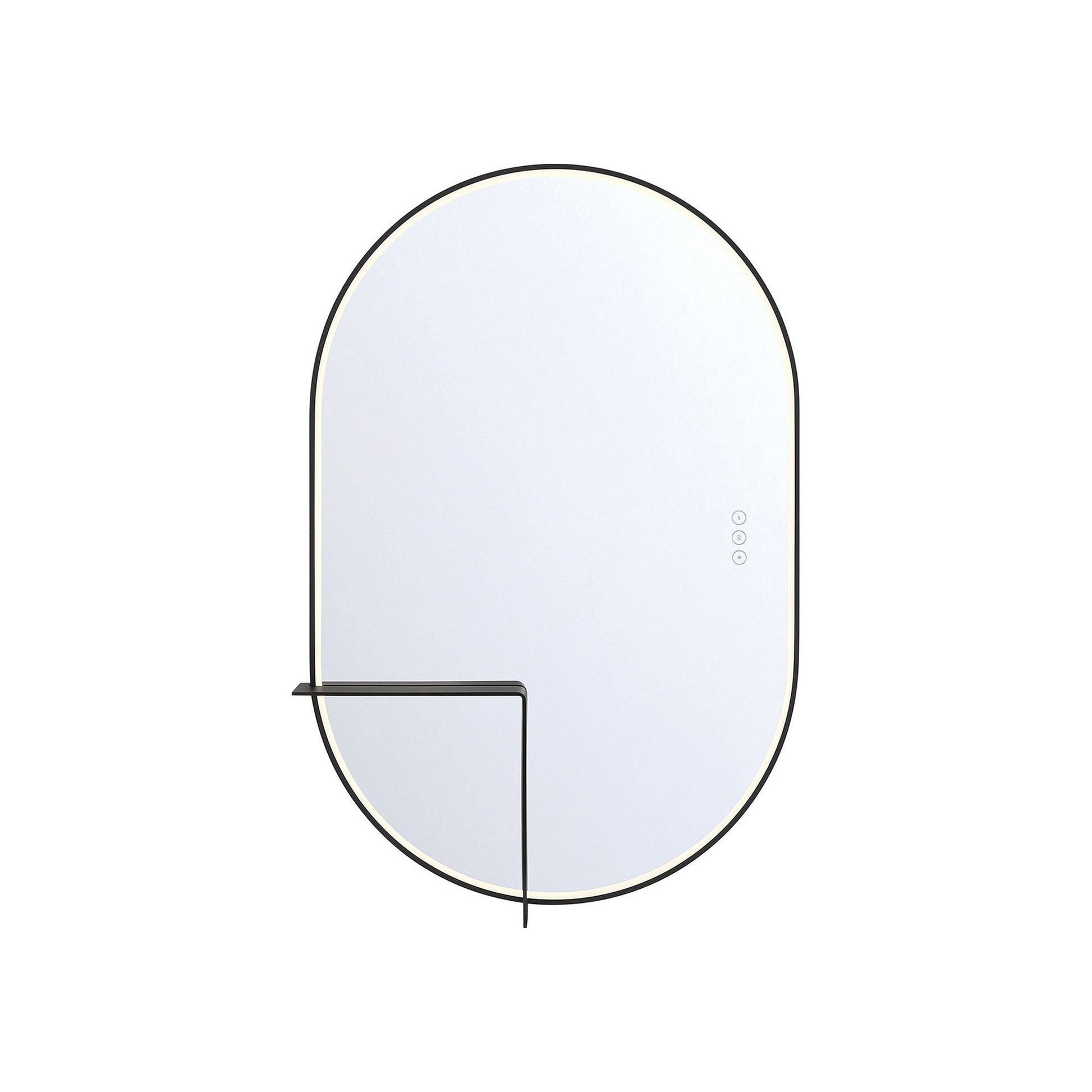 Linden LED Wall Mirror in Detail.