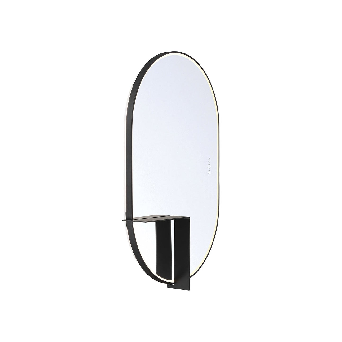 Linden LED Wall Mirror in Detail.