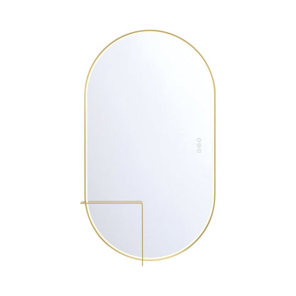 Linden LED Wall Mirror in Detail.