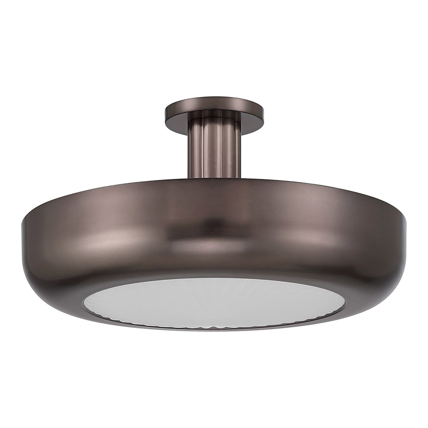Macey LED Flush Mount Ceiling Light in Harlow Bronze (22.25-Inch).