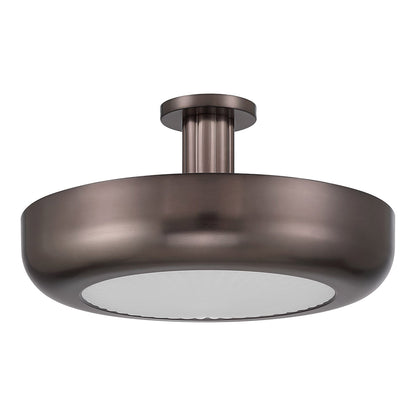 Macey LED Flush Mount Ceiling Light in Harlow Bronze (22.25-Inch).
