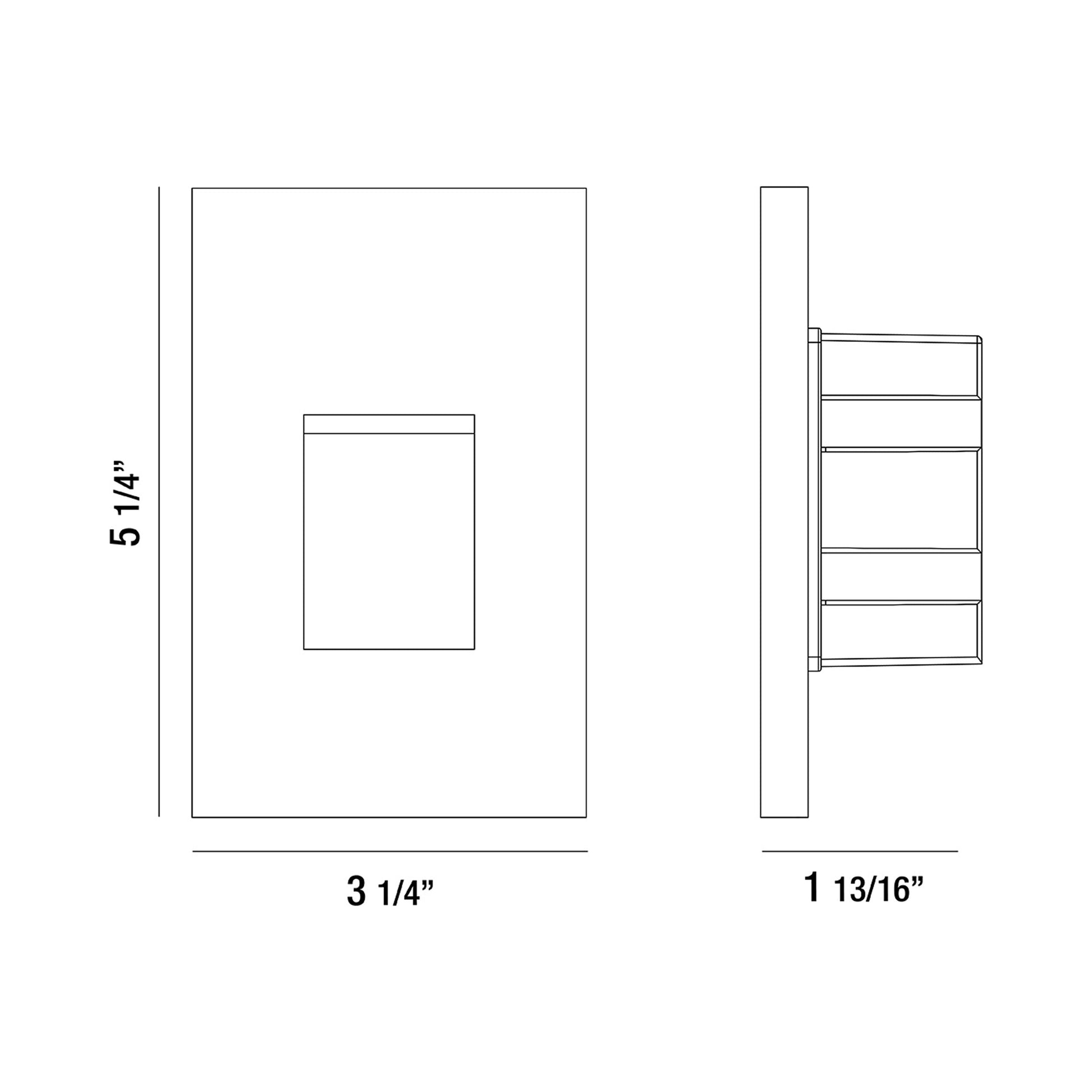 Malda Outdoor LED Step Light - line drawing.