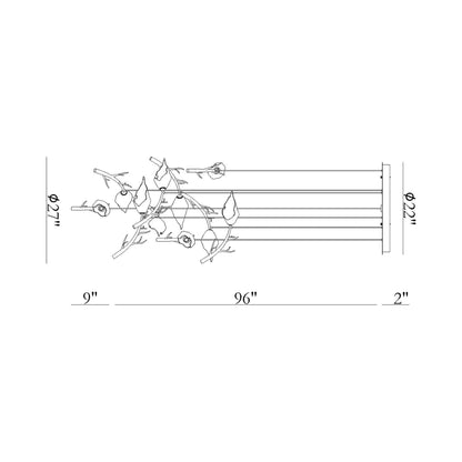 Matera LED Chandelier - line drawing.
