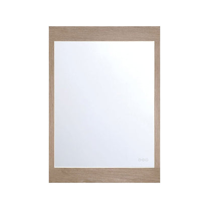 Mogano LED Wall Mirror in White Oak (42-Inch).