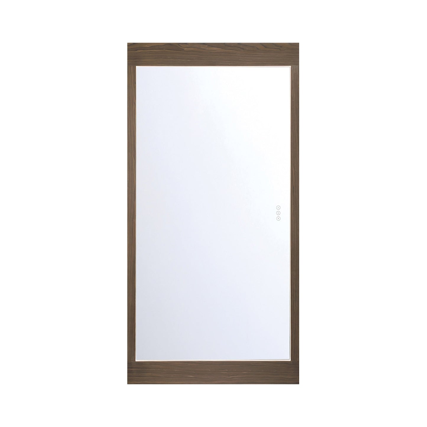 Mogano LED Wall Mirror in Dark Walnut (60-Inch).