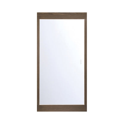 Mogano LED Wall Mirror in Dark Walnut (60-Inch).