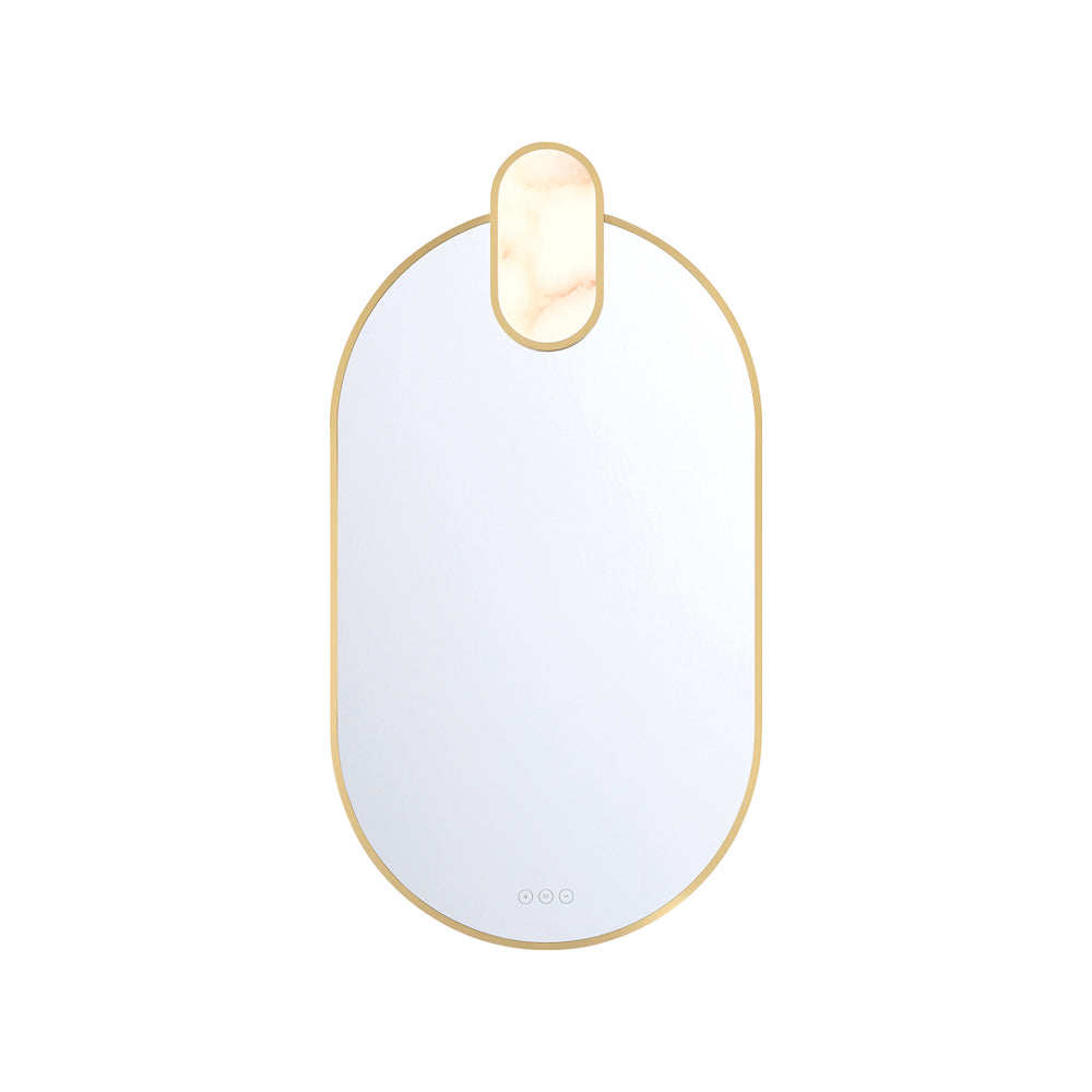 Mrissa LED Wall Mirror in Gold (39-Inch).