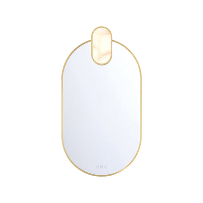 Mrissa LED Wall Mirror in Gold (39-Inch).