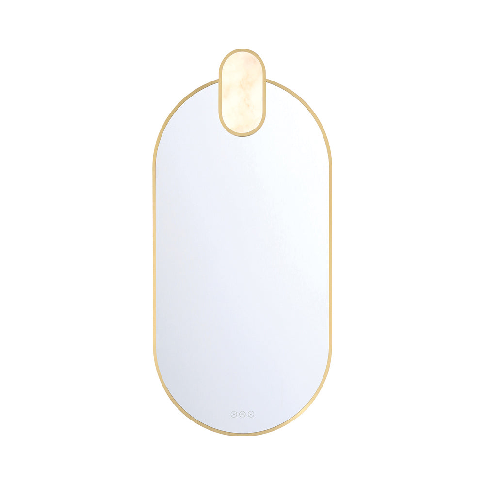 Mrissa LED Wall Mirror in Gold (45-Inch).