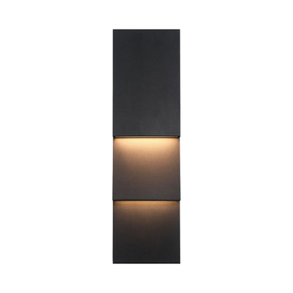 Nanton Outdoor LED Wall Light in Sand Black (19-Inch).