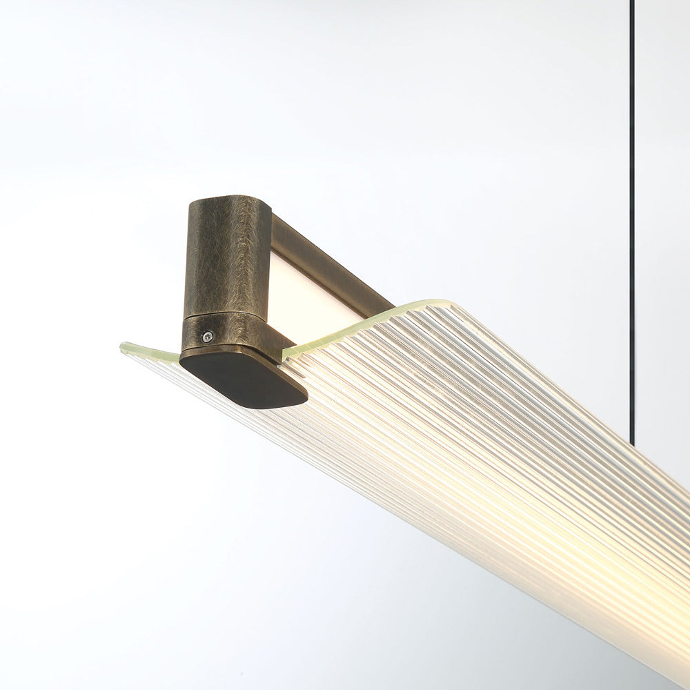 Neoness Geometric Linear LED Chandelier in Detail.