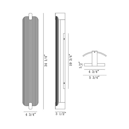 Neoness LED Bath Vanity Light - line drawing.