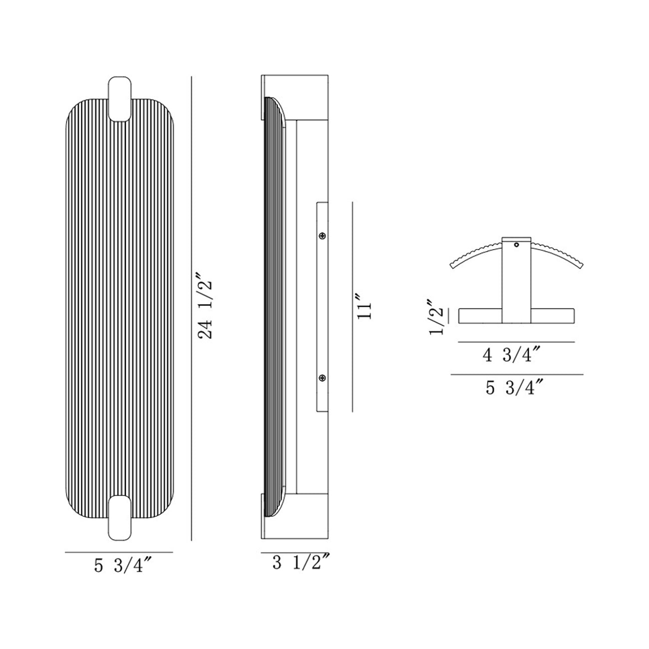 Neoness Outdoor LED Wall Light - line drawing.