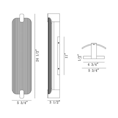 Neoness Outdoor LED Wall Light - line drawing.