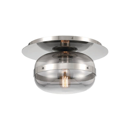 Nottingham Flush Mount Ceiling Light in Polished Nickel (Small).