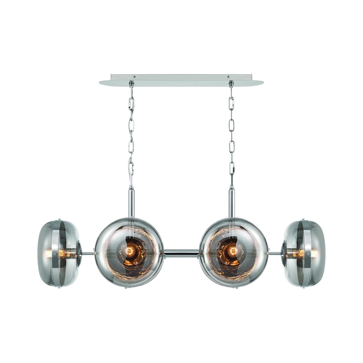 Nottingham Oval Chandelier in Polished Nickel (6-Light).