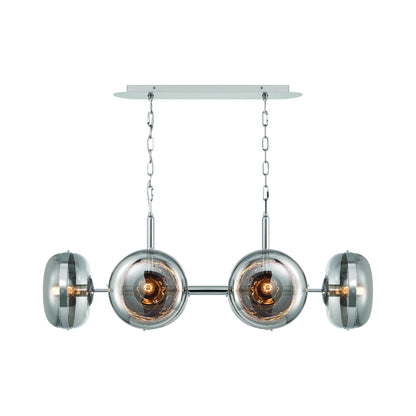 Nottingham Oval Chandelier in Polished Nickel (6-Light).