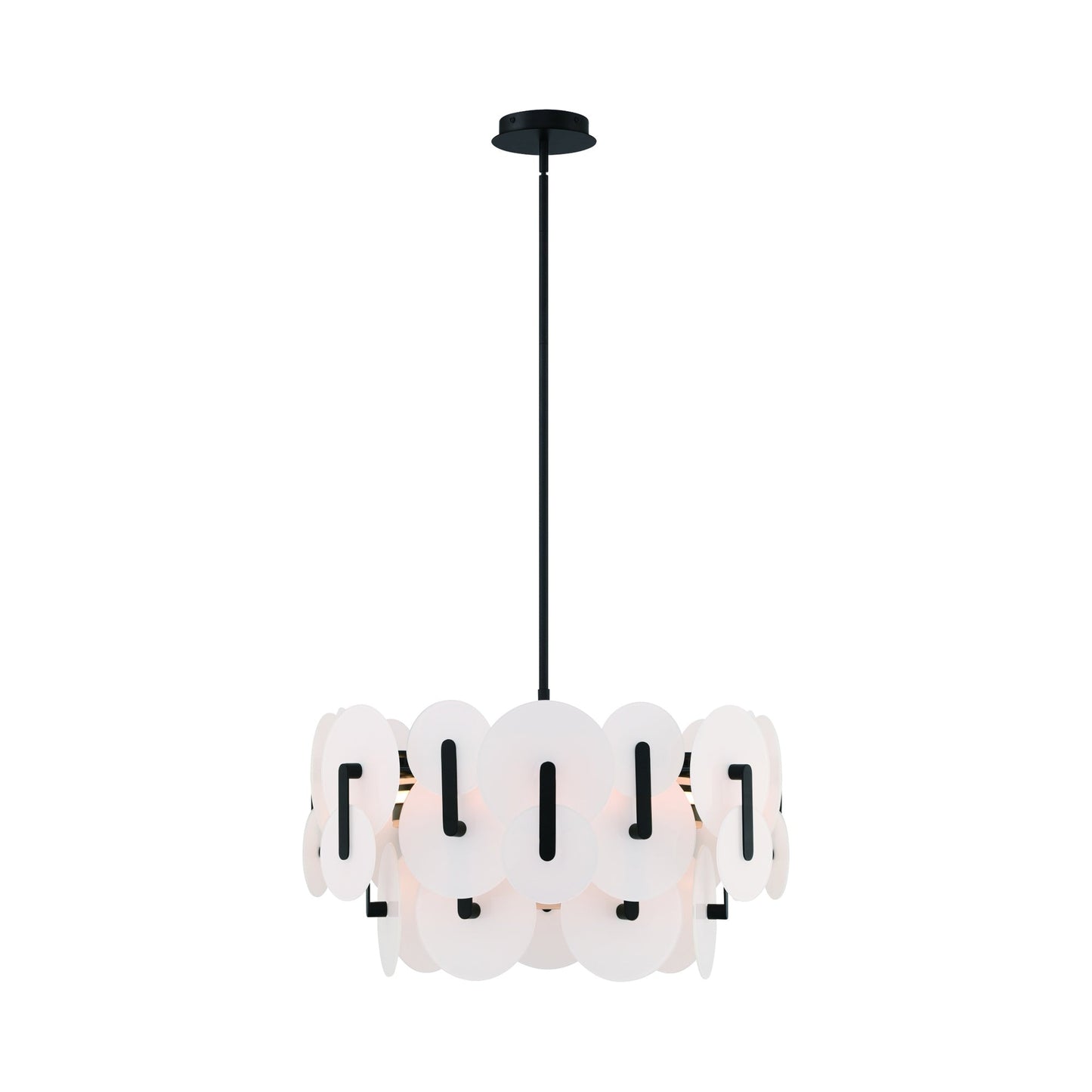 Nuvola LED Chandelier in Matte Black.