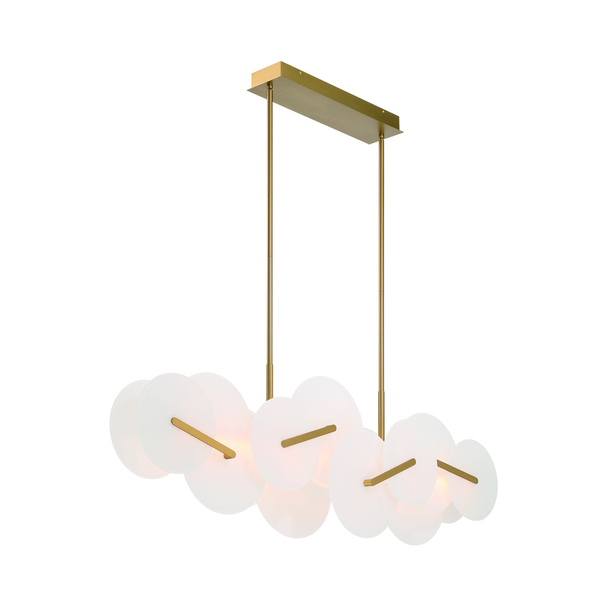 Nuvola LED Linear Chandelier in Detail.