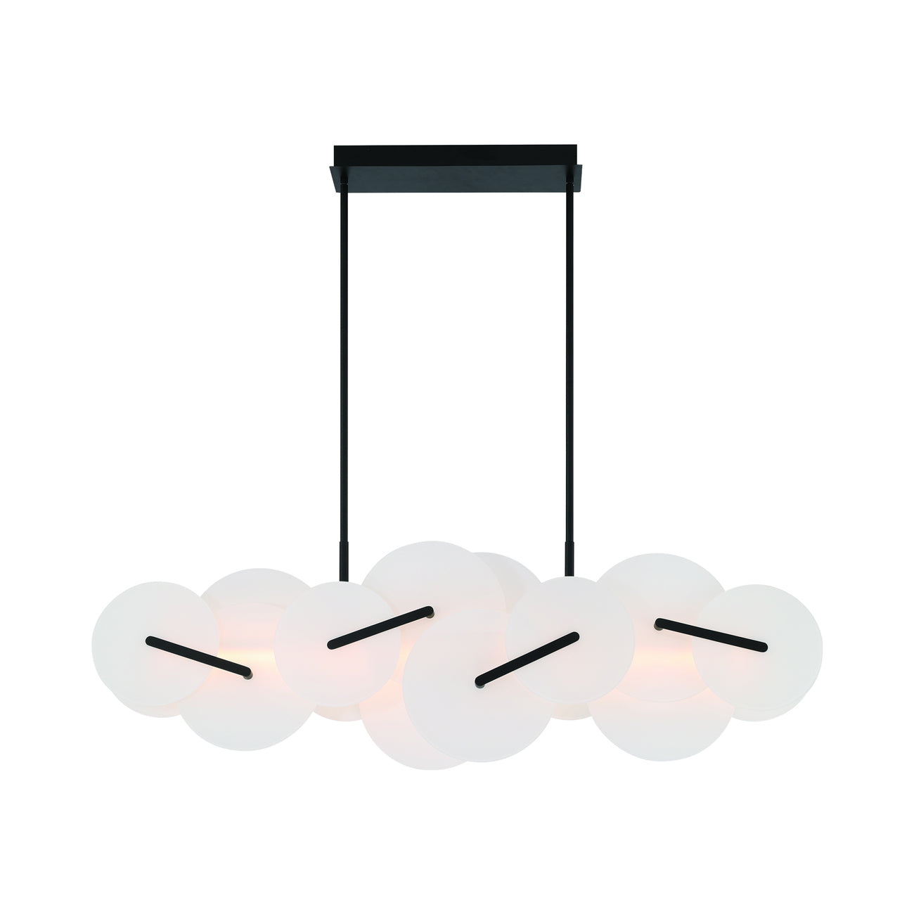 Nuvola LED Linear Chandelier in Detail.