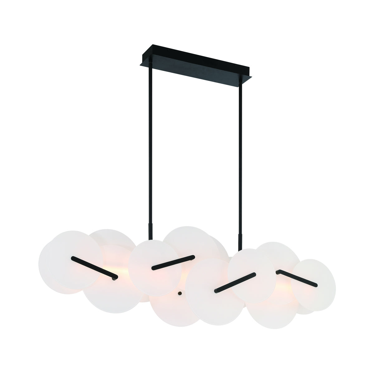 Nuvola LED Linear Chandelier in Detail.