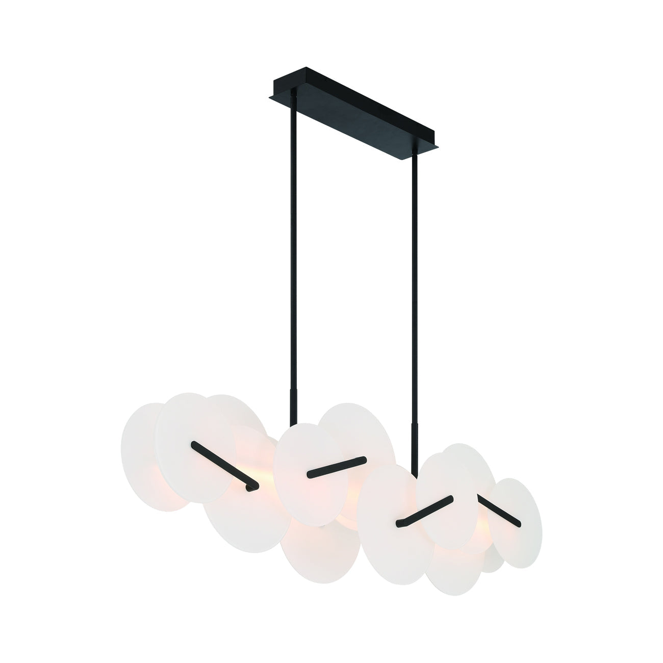 Nuvola LED Linear Chandelier in Detail.