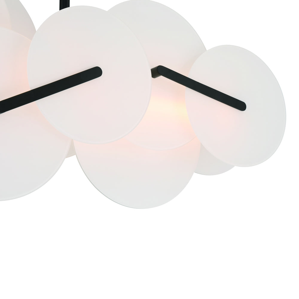 Nuvola LED Linear Chandelier in Detail.