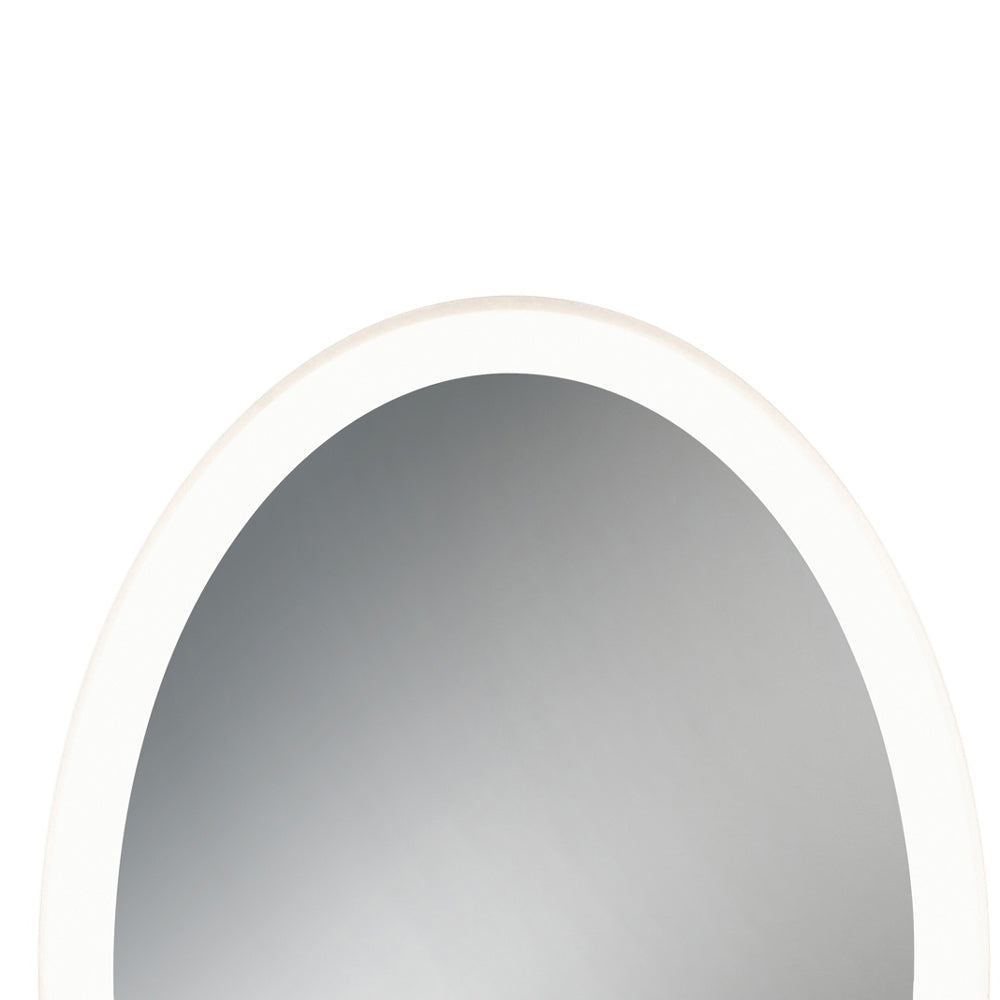 Odessa Oval LED Wall Mirror in Detail.