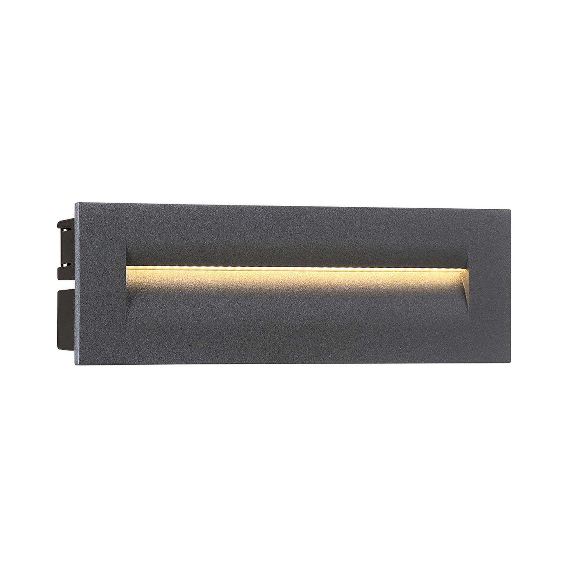 Odia Outdoor LED Wall Light in Graphite Grey.