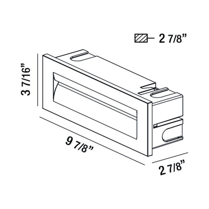 Odia Outdoor LED Wall Light - line drawing.